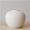 WENSHUO Vaso progettato con luna piena, modellando arte floreale e visualizzazione di piante idroponiche, 16,5 cm × 18,3 cm, crema opaca
