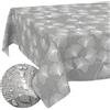 ANRO Tovaglia in tessuto, in cotone, poliestere, lavabile, rotonda, ovale, rettangolare, 100 x 140 cm, bordo tagliato