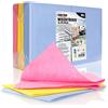 com-four® 60x asciugamani per la casa - panni per la pulizia estremamente assorbenti e resistenti in viscosa - salviette multiuso in 3 colori - riutilizzabili (30x38-60 pezzi - 3 colori)