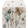 Lslandmood Runner da tavolo, moderno, per soggiorno, resistente alle intemperie, in lino, lavabile, per attività all'aperto, con fiori naturali, per feste, 40 x 140 cm