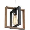 minifair Lampada A Sospensione Industriale Piccola,Lampadario A Sospensione Per Isola Della Cucina Della Fattoria Con Cavo,Legno+Metallo,1 Lampada E27 Per Sala Da Pranzo,Camera Da Letto,Corridoio,Ingresso,24Cm