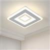 Mckalen Plafoniera LED Soffitto Moderna, 28W 3150LM LED Lampada da Soffitto Bianca, 20CM Quadrato Lampadario Soffitto in Acrilico per per Camera da Letto Corridoio Soggiorno Cucina, Luce Neutra 4500K