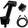 TOOSOAR® Doccetta per Lavandino, Doccino per Lavandino, Doccetta per Bidet, Idroscopino per WC, Doccino per Bidet con Morsetti e Tubo Doccia, Nero