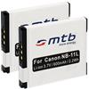 mtb more energy 2x Batteria NB-11L per Canon PowerShot A2300, A2400 IS, A2500, A2600, A3400...Ixus 125 HS, 127...+ vedi lista!