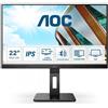 Aoc Monitor Aoc 22p2q 21.5" Led Full Hd Vga Dvi Hdmi Displayport 1920 X 1080 T_0194_