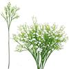 JZK 9 x Steli 27 Rami di gypsophila Bianca Artificiale Fiori Finti Bianchi Lunghi per Decorazioni Matrimonio Bouquet Fiori Artificiali per Esterno cimitero