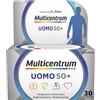 Multicentrum Uomo 50+ Integratore Alimentare Multivitaminico Completo, con Vitamina D3, Supporto Contro la Stanchezza per Uomini oltre 50 anni, 30 Compresse