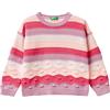 United Colors of Benetton Maglia G/C M/L 1236H101Z Maglione, Multicolor 66E, 5 Anni Bambina