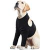 PUMYPOREITY Tutore Zampe Anteriori Cani, Manicotto Recupero Ginocchiere Protezione Bendaggi Gomito Body Post Operatorio (Nero, L)