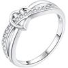 starchenie Anello Cuore Infinito per Donna Argento 925 e Zirconia Cubica Anello di fidanzamento (Taglia 20)