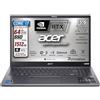 Acer, pc portatile Intel Core i7-1355U, 10 Core 5 Ghz, RAM 64 Gb, SSD da 1,5 Tb, 15.6 FHD IPS, GeForce RTX 2050, Tastiera Retroilluminata, Finger, Wi-Fi 6, LAN, Win 11 Pro - preconfigurato