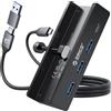 ORICO Hub USB, USB Hub 3.0 in Alluminio con Connettore di Alimentazione da 5 V, 5 Gbps a 4 Porte Hub USB C con 3 USB A 3.0 e 1 USB C 3.0, Cavo da 100 cm (da C a A/C), per Monitor, Scrivanie