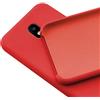 N NEWTOP Custodia Cover Compatibile per Samsung Galaxy J7 2017, Ori Case Guscio TPU Silicone Semi Rigido Colori Microfibra Interna Morbida (Rossa)