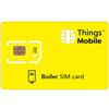 Things Mobile SIM Card per CALDAIE Things Mobile con copertura globale e rete multi-operatore GSM/2G/3G/4G LTE, senza costi fissi, senza scadenza e tariffe competitive, con 10 € di credito incluso