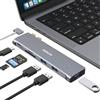 MOKiN USB C Hub, Adattatore per MacBook Air M1/M2 MacBook Pro 2021/2020/2019/2018, 6 in 2 Adattatore Mac con 4K@60Hz Thunderbolt 3 & USB C & 100W PD, 3 USB 3.0 e SD/Micro SD, Dock USB C per MacBook