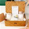 AELITA Regalo Donna | Idee Scatola | Regali per Lei | Cura del corpo e benessere Cestino intrecciato riutilizzabile e biglietto personalizzato Compleanno Scatole Mamma Migliore Amica Ragazza Originale Utile