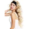 WIG ME UP - VK-27-24BT613 Parrucca donna Fascetta fronte Lunga Riccia Voluminosa Biondo Mèches