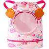 ZoneYan Borsa Coulisse Bambini, Zaino Nuoto Bambini, Borsa Impermeabile Piscina Bambini, Zaino Piscina Bambini con Portascarpe, Borsa Nuoto Separazione Umido e Secco per Ragazzi Ragazze (rosa-cane)