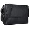 STILORD 'Oskar' Borsa messenger uomo donna in pelle Borsa a tracolla per l'università ufficio e lavoro Borsa porta PC 15.6 pollici Vintage vero cuoio, Colore:nero
