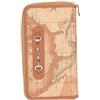 Alviero Martini 1A Classe Alviero Martini Portafogli Donna Bi-fold in Pelle Beige con 2 Compartimenti per Carta di Credito e Contanti