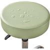 ZZDZW 1/2/4/6 Pezzi Copri Pouf Da Bar Rotondo Impermeabile Pelle PU Copriseduta Sedie Alta Elasticità Fodera Per Sedia Cuscino Copridivano Coprisgabello Da Bar Elastico Per Sedie ( Color : Light green , Siz