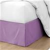 ISZI Mantovane Giroletto in Poliestere Rivestimento Per Giroletto Matrimoniale Vestiletto Matrimoniale Coprirete Gonna Da Letto Elastica Singolo Protezione Del Letto per Casa Hotel,Viola,90*190+35cm