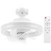 HiGropcore Ventilatore da Soffitto con Luce e Telecomando, E27 Ventilatore LED Dimmerabile 3 Velocità Temporizzate, Lampada Ventilatore da Soffitto | Basso Profilo RGB Moderno