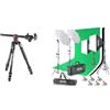 Manfrotto Befree GT XPRO Treppiede Fotocamera in Alluminio, Testa a Sfera Centrale 496 & NEEWER Kit di Illuminazione per Fotografia con Supporto per Fondale 2,6x3 m