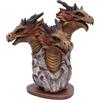 Nemesis Now Legend of the Ghidorah - Statuetta di drago a tre teste in resina, 30 cm, colore: marrone, ornamento con tre teste di drago, da collezione, in resina di alta qualità, sapientemente dipinta
