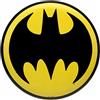 Open Road Brands DC Comics - Targa rotonda in metallo goffrata con segnale di Batman, decorazione da parete per uomo o sala cinema