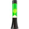 Fisura - Lampada lava verde. Lampada lava da 30 cm con base nera, liquido verde e lava gialla. Lampada ad effetto rilassante. 9x9x30 cm