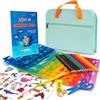 Mimtom Stencil per Bambini Grandi e Piccoli | Set da Disegno Valigetta con Stencil 51 PZ con più di 240 forme per sviluppo creatività | Giocattolo educativo sicuro +3 Anni - Ottima Idea Regalo