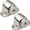 Hysagtek 2 Pezzi Fermaporta Magnetico Acciaio Inossidabile Fermoporta da Pavimento Resistente Blocca Porta da Pavimento con Viti Montate per il Ministero Degli Interni, Argento