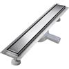 sunrik Canale doccia 30 cm, Canale doccia piastrellato extra piatto, scarico pavimento in acciaio inox Set completo con filtro a sifone a 360°