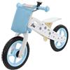 Joyz Bici da Equilibrio in Legno Azzurro per Bambini a Partire da 2 Anni Bicicletta da Corsa Senza Pedali con Sedile Regolabile Ruote Antiforatura da 11 Pollici Bici da Bilancio con Borsa in Tessuto