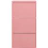 Kare Design Scarpiera Caruso, Rosa, 3 Scomparti Basculanti Per Max 6 Paia, Salvaspazio, 103x50x15cm, Corridoio, Stanza Da Letto, Stile Minimalista, Design E Praticità
