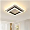 Comely Plafoniera LED, 30W 3250LM Lampada da Soffitto Moderna, Plafoniere Design Quadrata, Lampadario acrilico bianca per Camera da Letto Cucina Bagno Corridoio, Luce Bianco Caldo 3000K