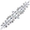 FINGERINSPIRE Applique con strass di cristallo per la decorazione della cintura del vestito con cristalli d'argento e strass perline applique per abito da sposa, abito da sposa, copricapo, scarpe