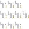 LiebeWH 10Pcs Luci della Cerniera Dell'armadio Luce della Cerniera del Gabinetto con 3 Luci a LED per Armadio Guardaroba (Luce calda + batteria)