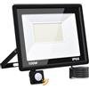 Litglobe Faretto LED Da Esterno con Sensore di Movimento,100W 10000LM Faro LED Esterno,6500K Bianco freddo Faretti LED,IP66 Impermeabile Fari LED per Giardino, Cortile, Patio, Garage
