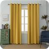 GIRASOLE HOME Coppia Tende Barbados Termiche 100% Oscuranti 2 Pannelli da 140x220cm con Occhielli, Giallo