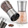 ZOLMER Set 2 macina sale e pepe manuale con macinino in ceramica regolabile - Macina pepe e sale in acciaio inox di alta qualità - Macinino per pepe sale o peperoncino