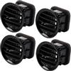 Dixhills Confezione da 4 coperture per griglie di ventilazione, bocchette d'aria, ugelli di ventilazione, griglia, cromate, compatibili con Opel Adam Corsa D MK3, ricambio per 13417363 2201099 13363314