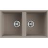Elleci LGB45043BSO Lavello 2 vasche Sottotop 836 x 488 mm finitura Granitek Matt Tortora 43 Best 450 SOTTOTOP