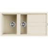 Elleci LGB47562 Lavello 1 vasca e vaschetta con gocciolatoio Reversibile Sopratop 100 x 51 cm finitura Granitek Classic Bianco Antico 62 Best 475