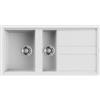 Elleci LKB47596 Lavello 1 vasca e vaschetta con gocciolatoio Reversibile Sopratop 100 x 51 cm finitura Keratek White 96 Best 475