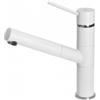 Elleci MKKREN96 Miscelatore monocomando Cucina con canna girevole e doccetta estraibile Reno finitura Keratek Bianco White 96