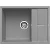 Elleci Unico 125 LGU12548 Lavello 1 vasca con gocciolatoio Reversibile Sopratop 65 x 50 cm finitura Granitek Matt Cemento 48