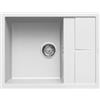 Elleci LKU12596 Lavello 1 vasca con gocciolatoio Reversibile Sopratop 65 x 50 cm finitura Keratek White 96 Unico 125