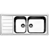Apell Lavello da Incasso 2 Vasche con Gocciolatoio a Sinistra Semifilo 116 x 50 cm Acciaio Inox Linear Apell LNG1162ILBC